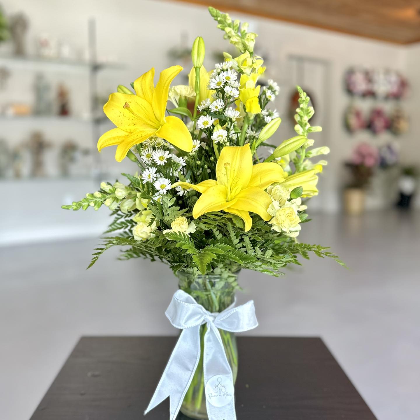 yellow flower arrangement franklin louisiana