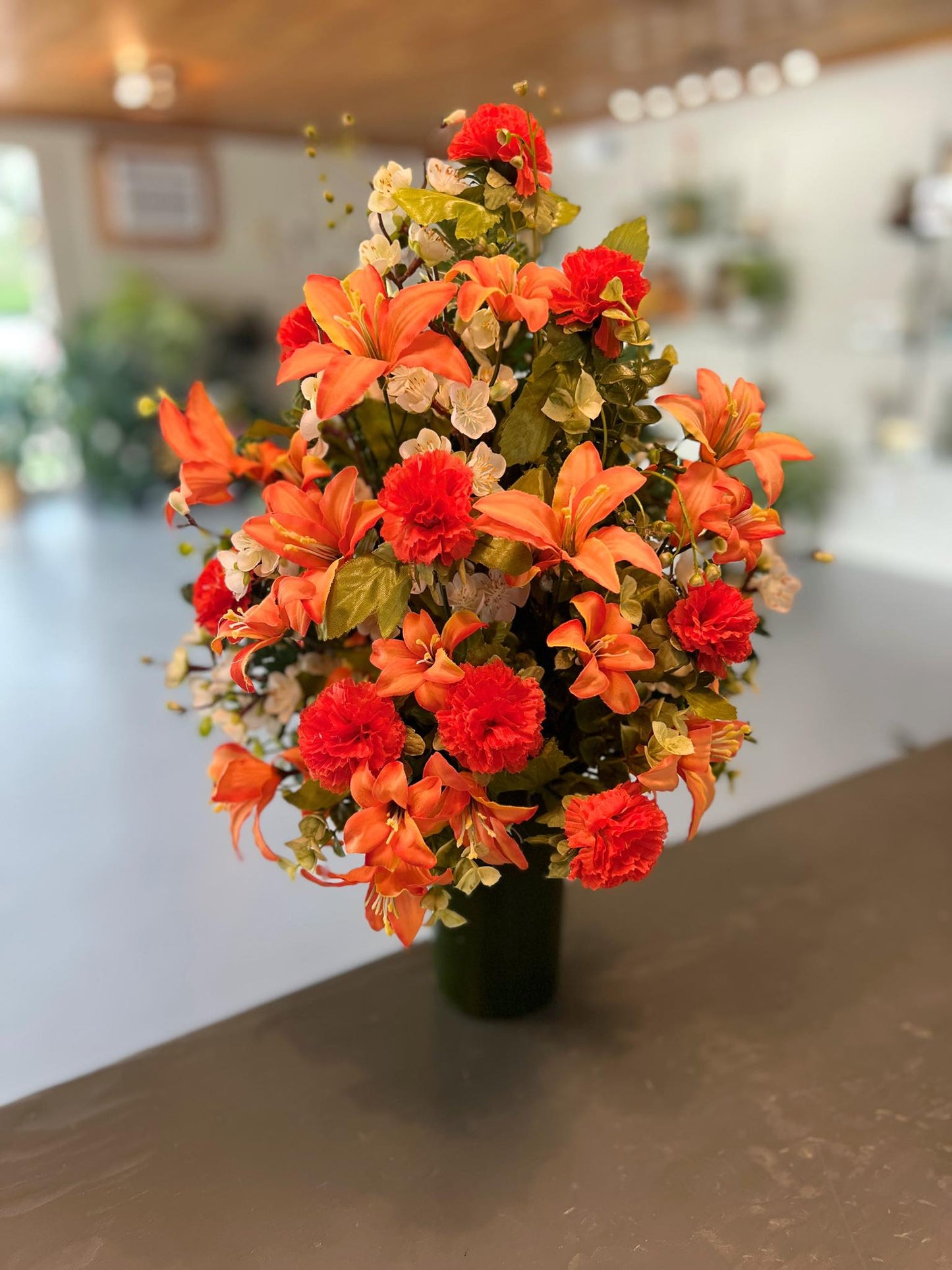 Cemetery Silk Arrangement