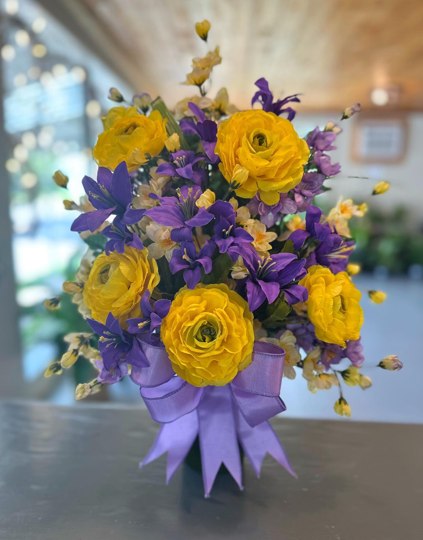 Cemetery Silk Arrangement